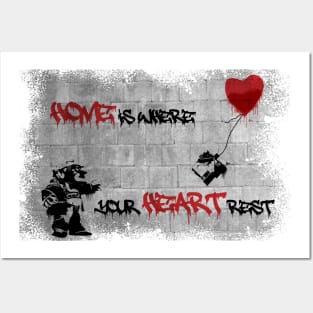 UP BANKSY WALL Posters and Art